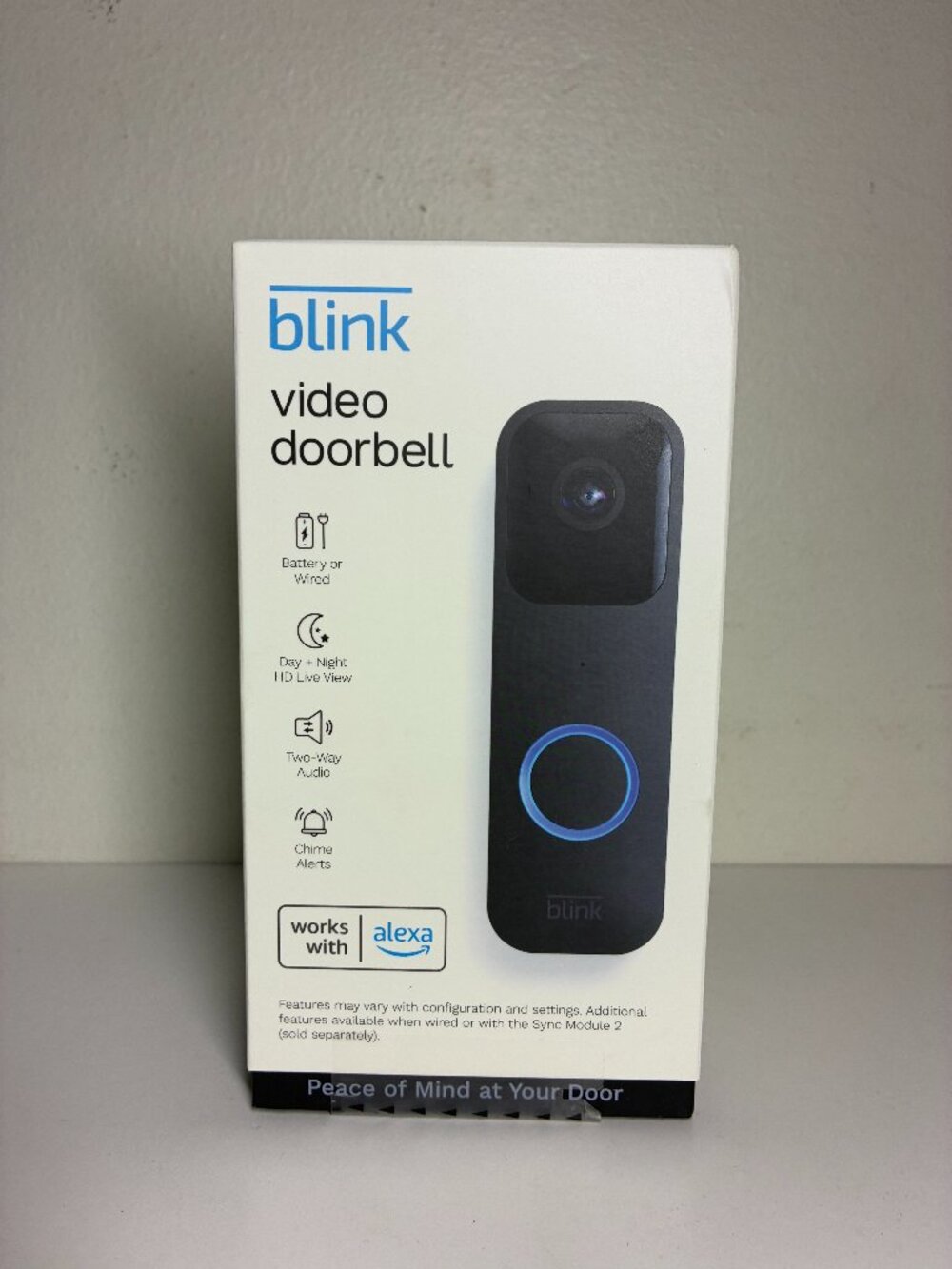 Blink Video Doorbell Smart WiFi Camera Black 1080p HD Wired Wireless Alexa NIB